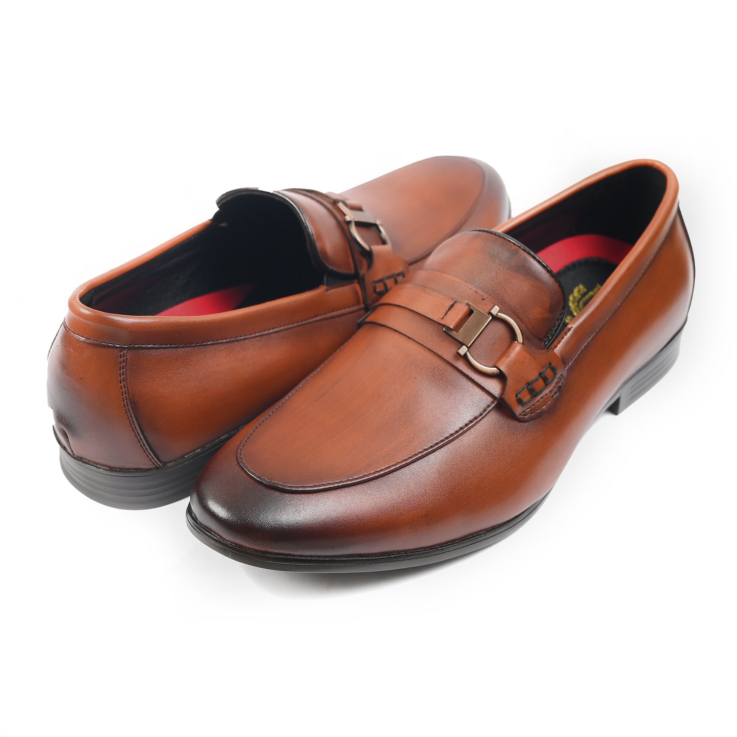 BROWN LEATHER BUCKLE SHOES