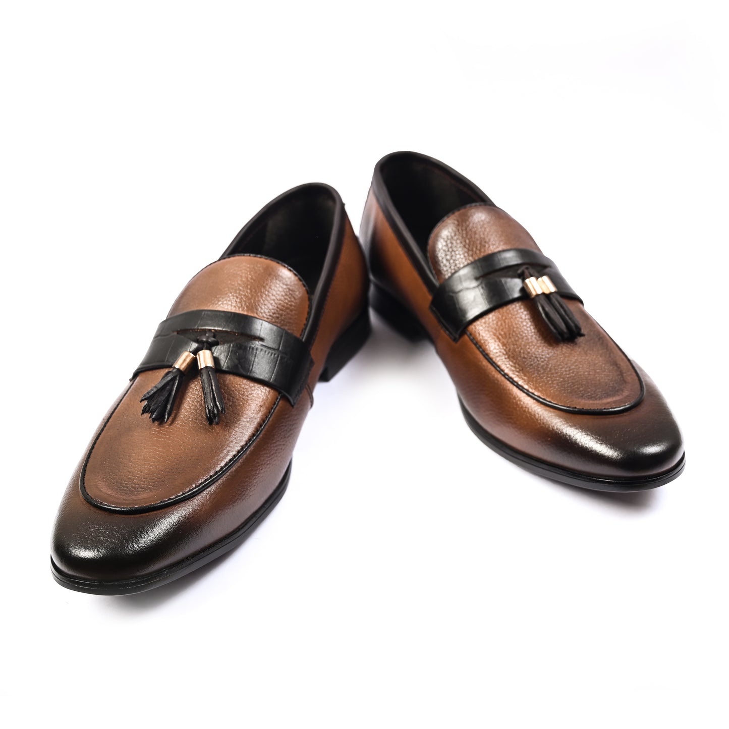 MUSTARD MILD LEATHER SLIP ONS