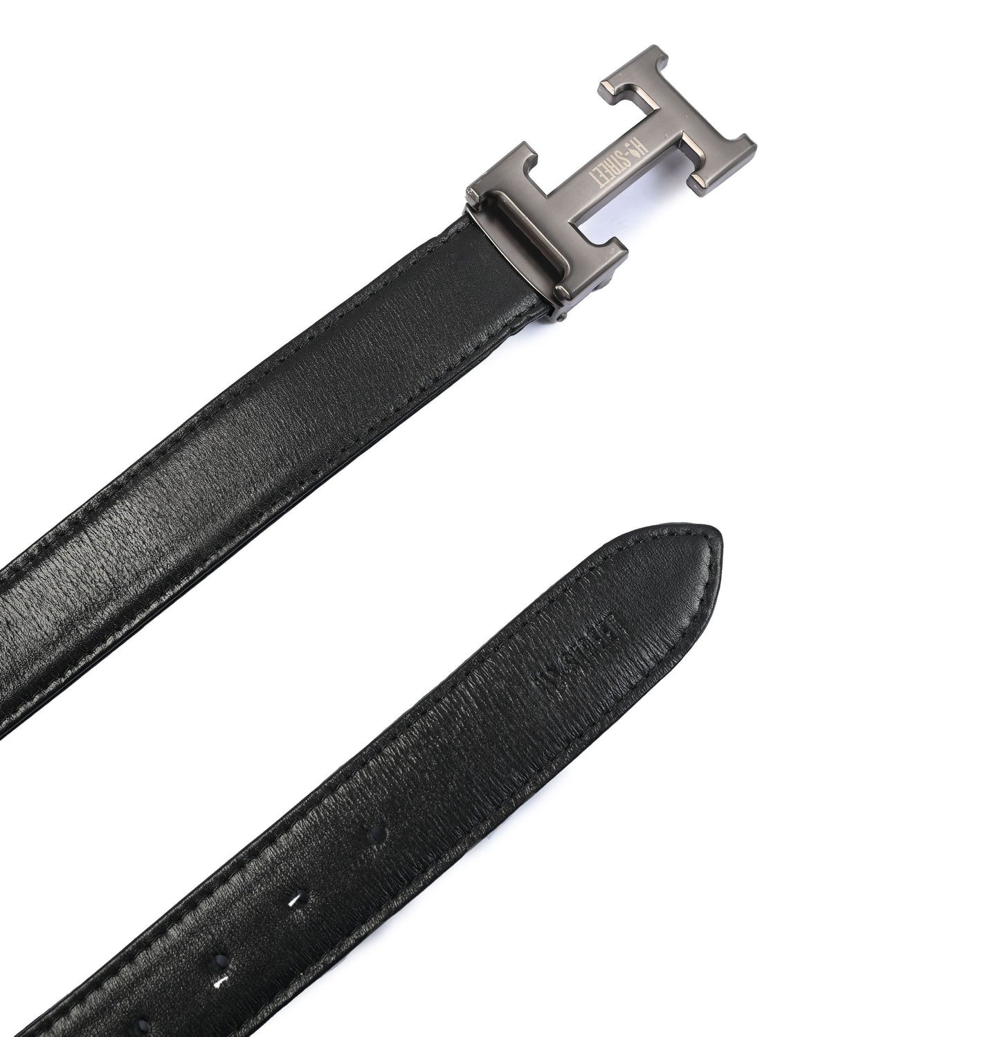 BLACK ANILINE LEATHER BELTT