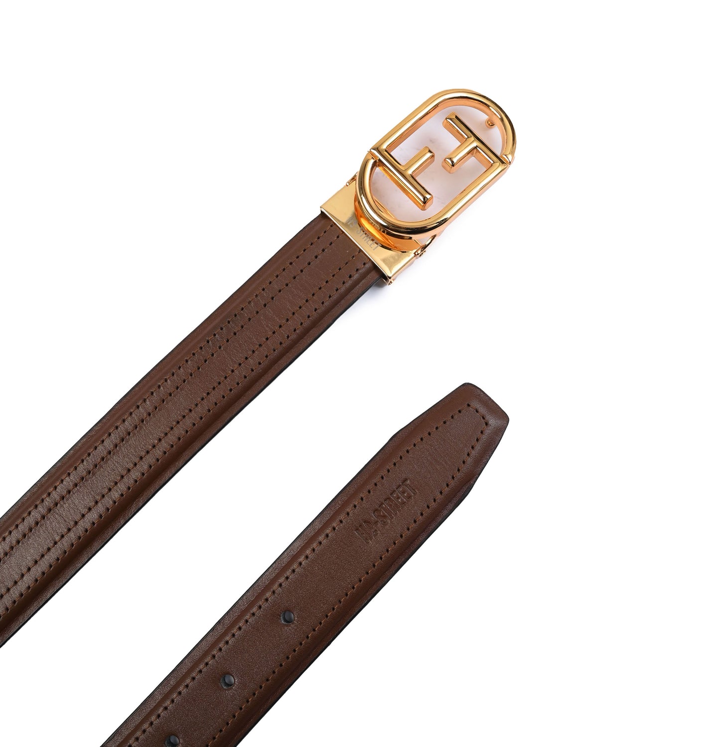 MULTI STITCHED LEATHER BELT
