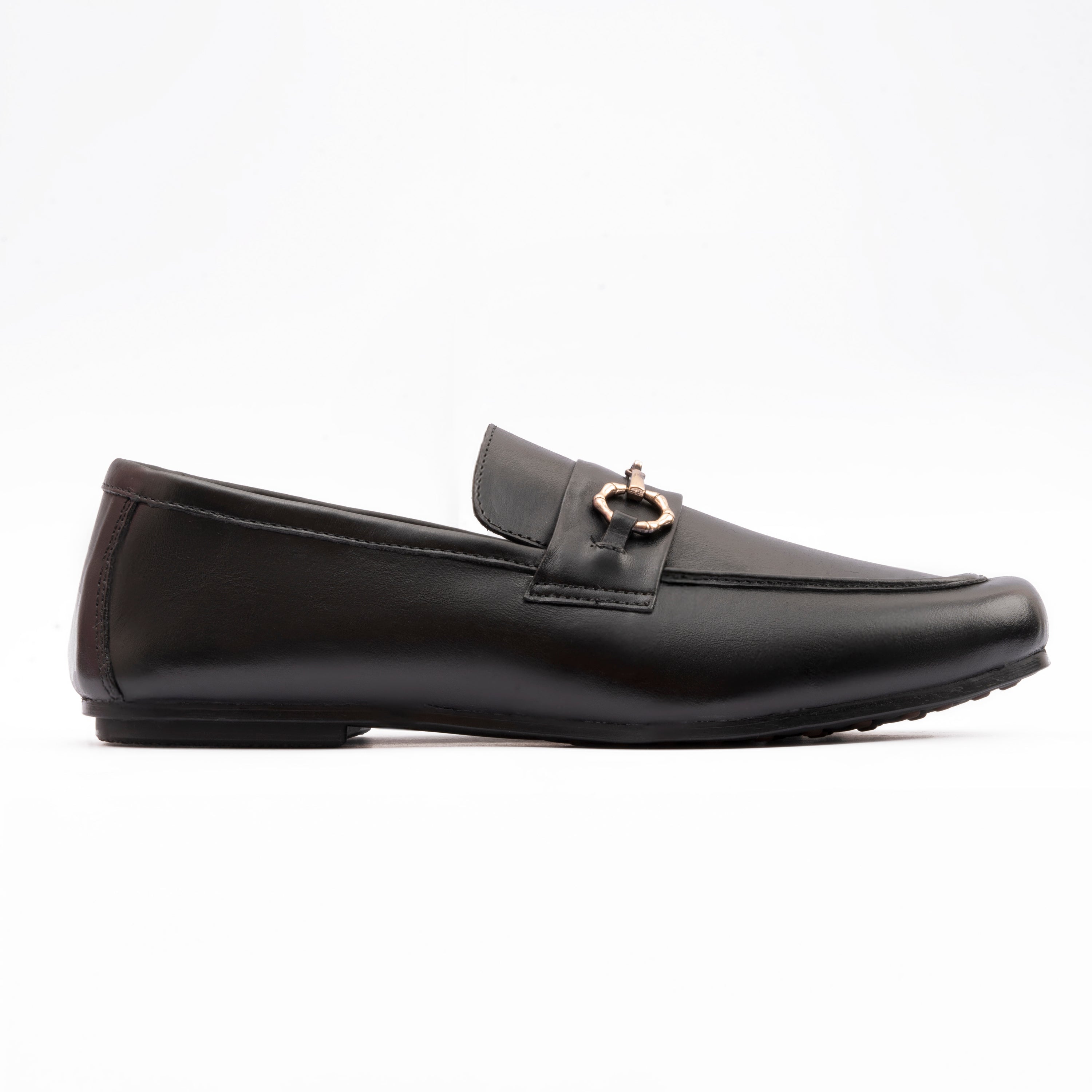 BLACK LEATHER CLASSIC MOCCASINS