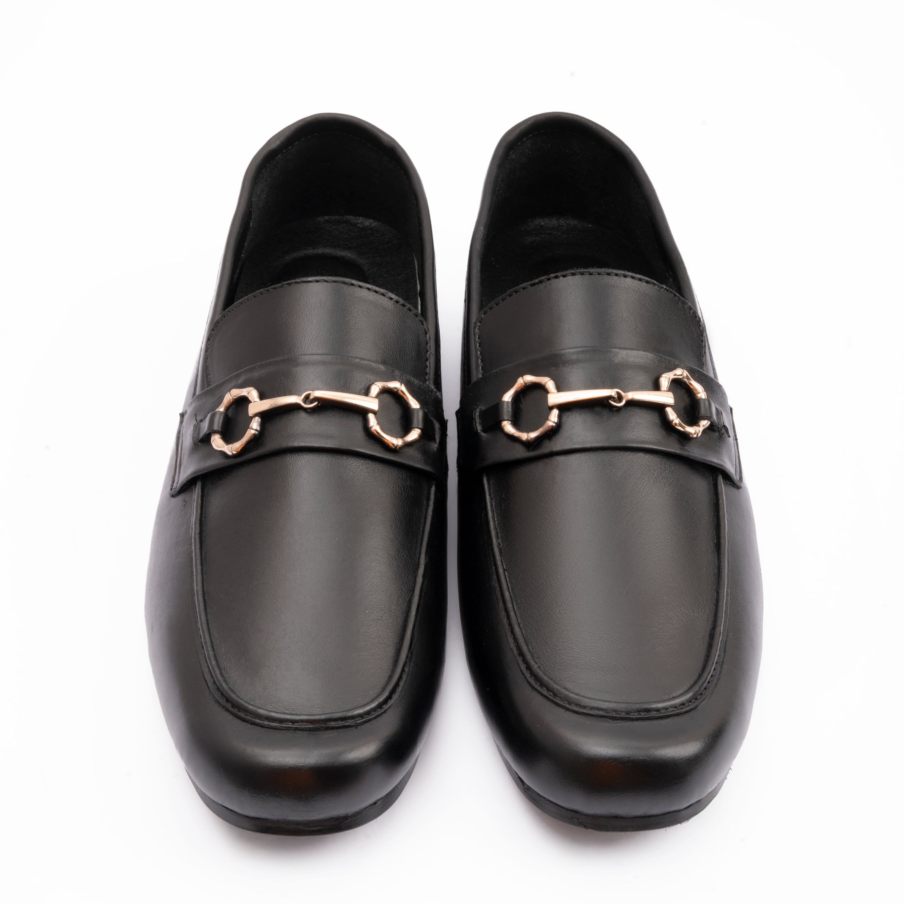 BLACK LEATHER CLASSIC MOCCASINS