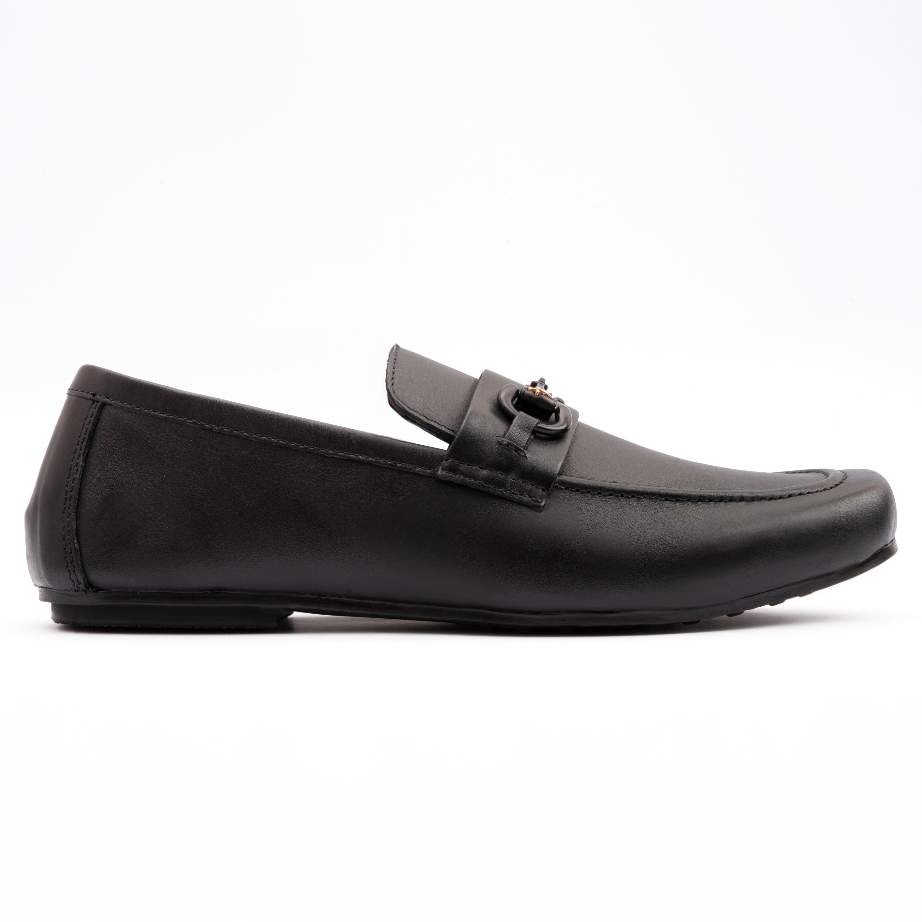 BLACK SOFT LEATHER MOCCASINS