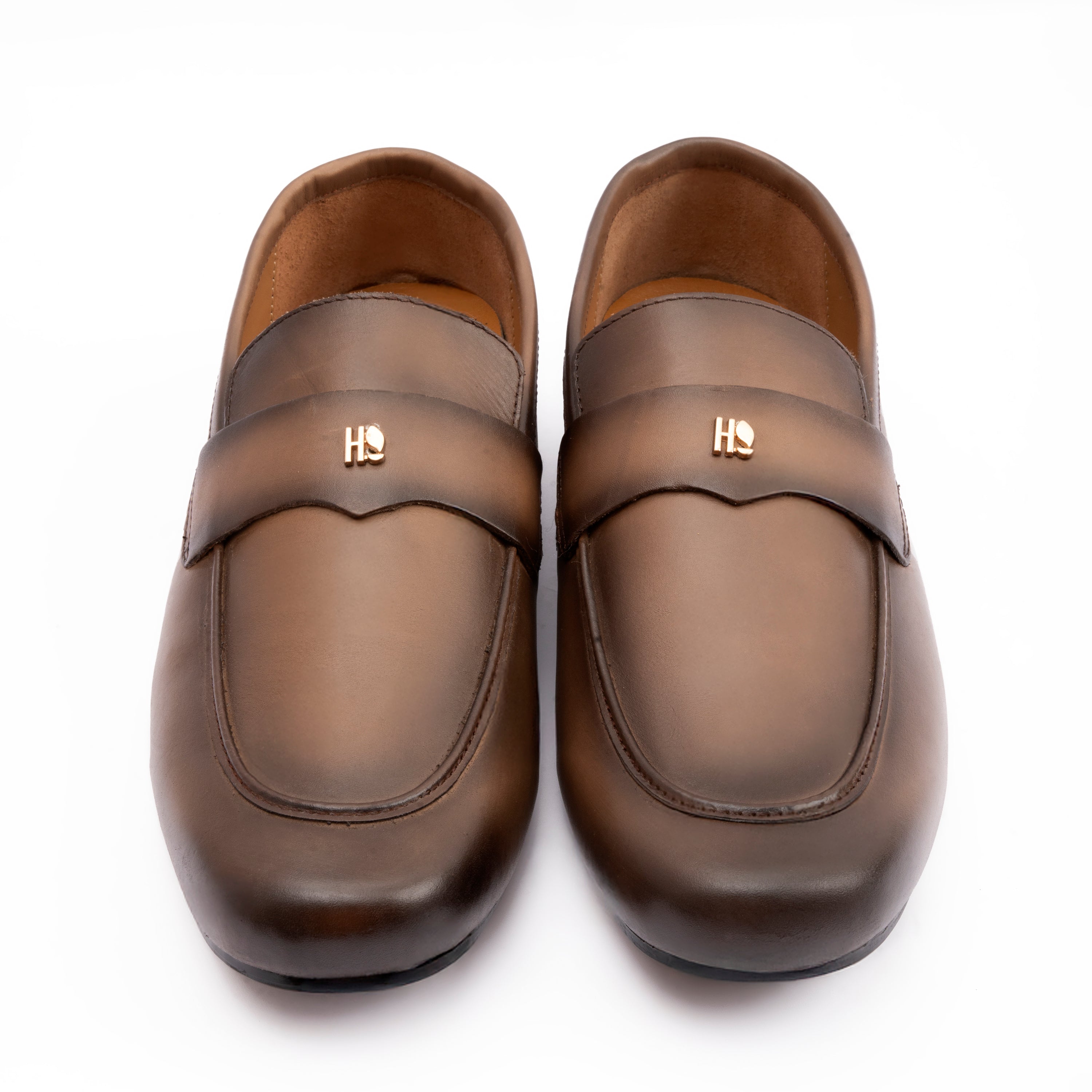 SOFT LEATHER SHADED TOE MOCCASINS