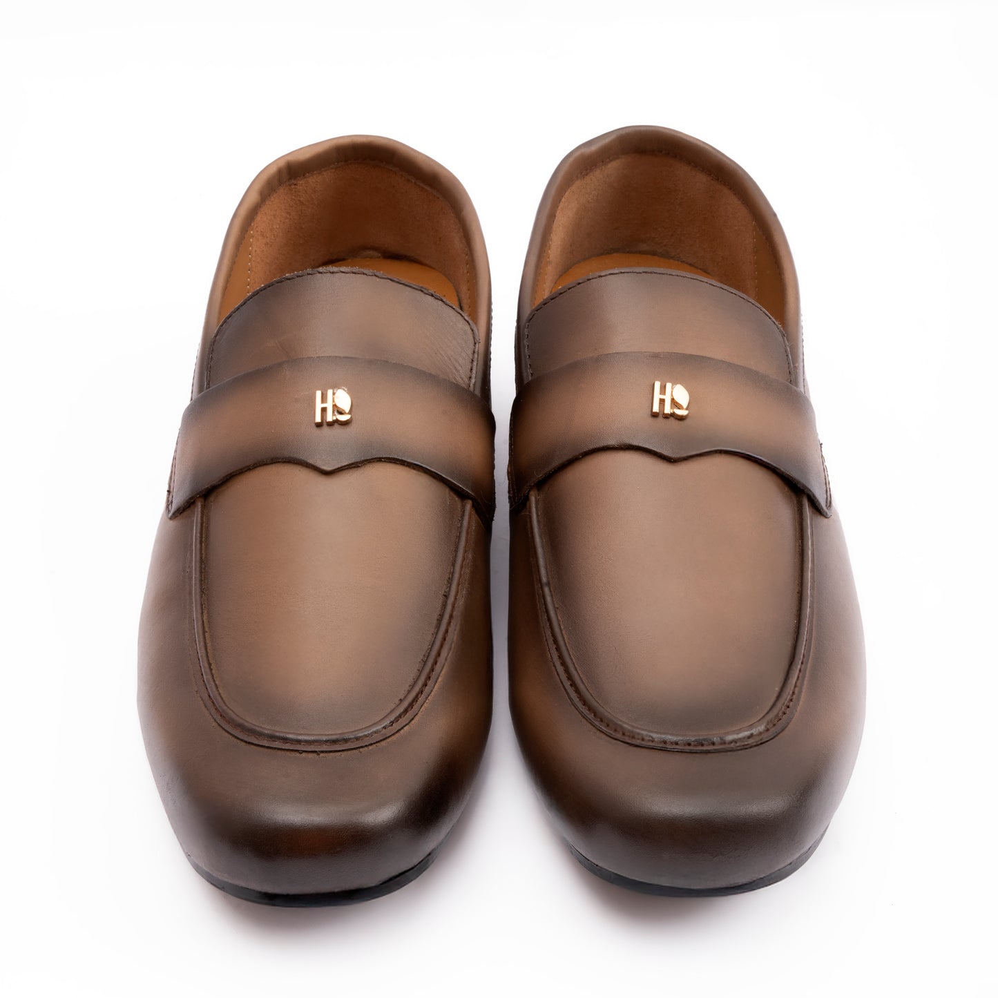 SOFT LEATHER SHADED TOE MOCCASINS