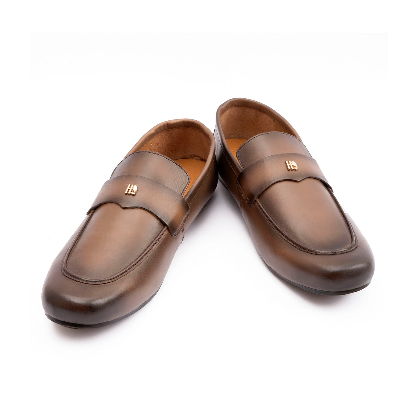 SOFT LEATHER SHADED TOE MOCCASINS