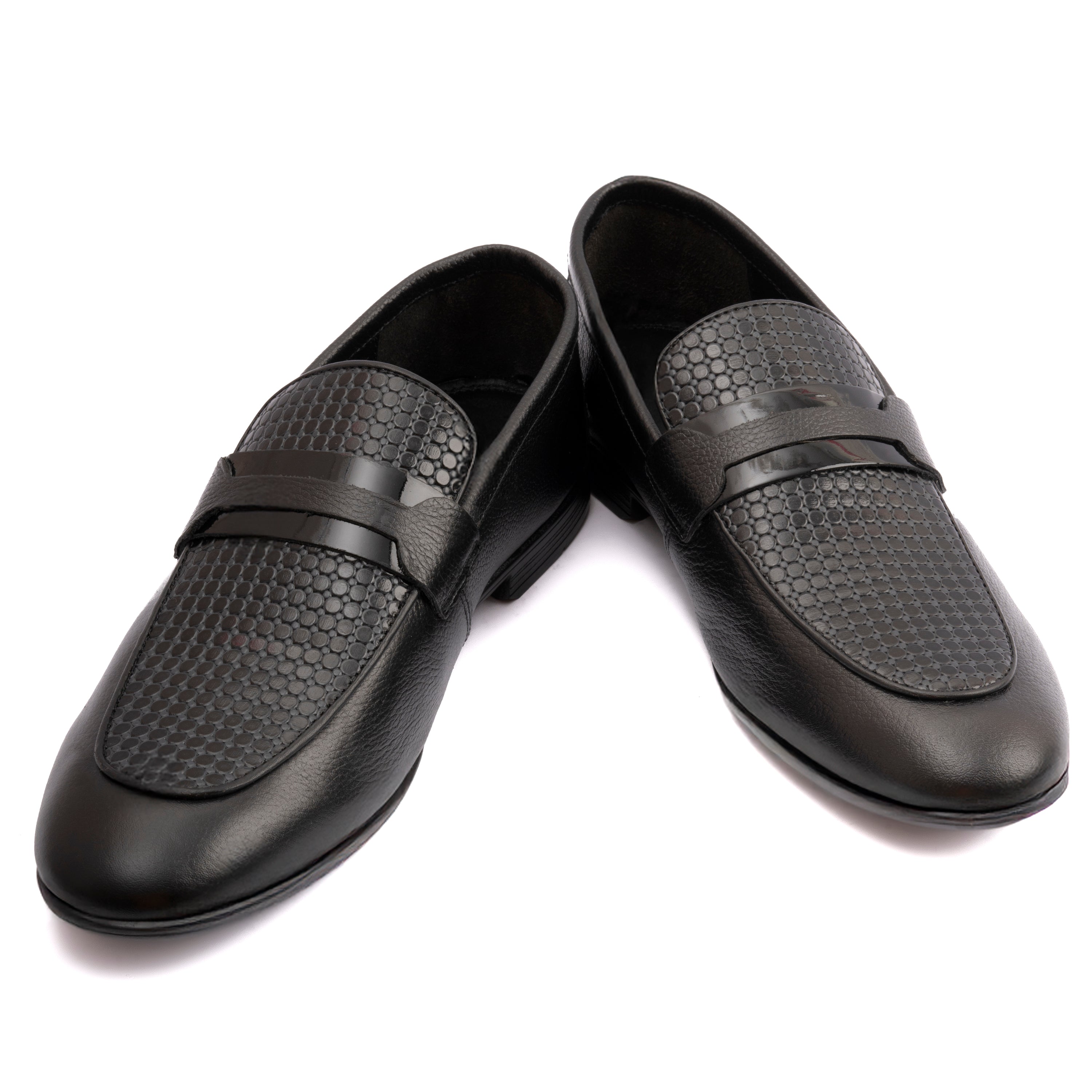 BLACK MULTI LEATHER SHOES