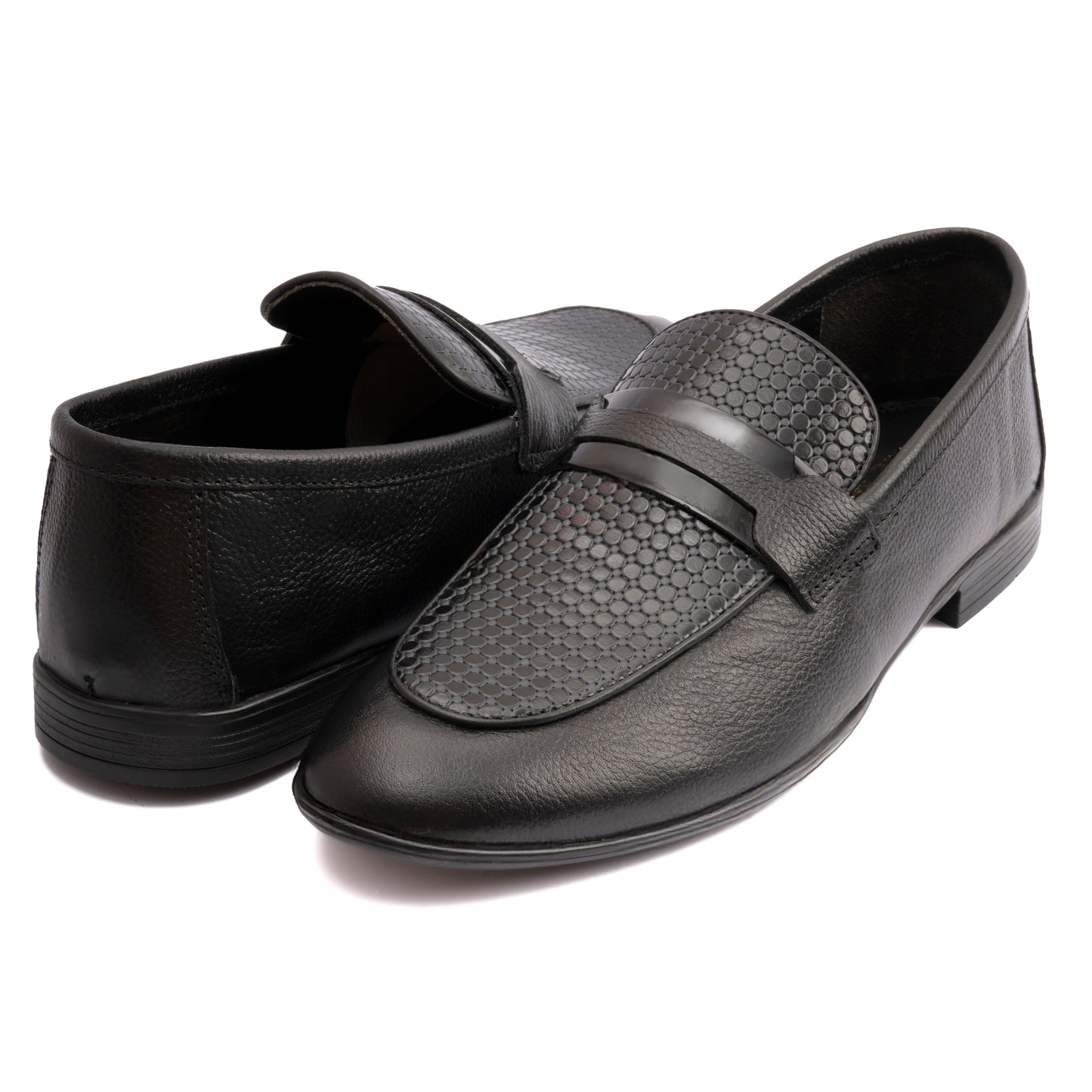 BLACK MULTI LEATHER SHOES