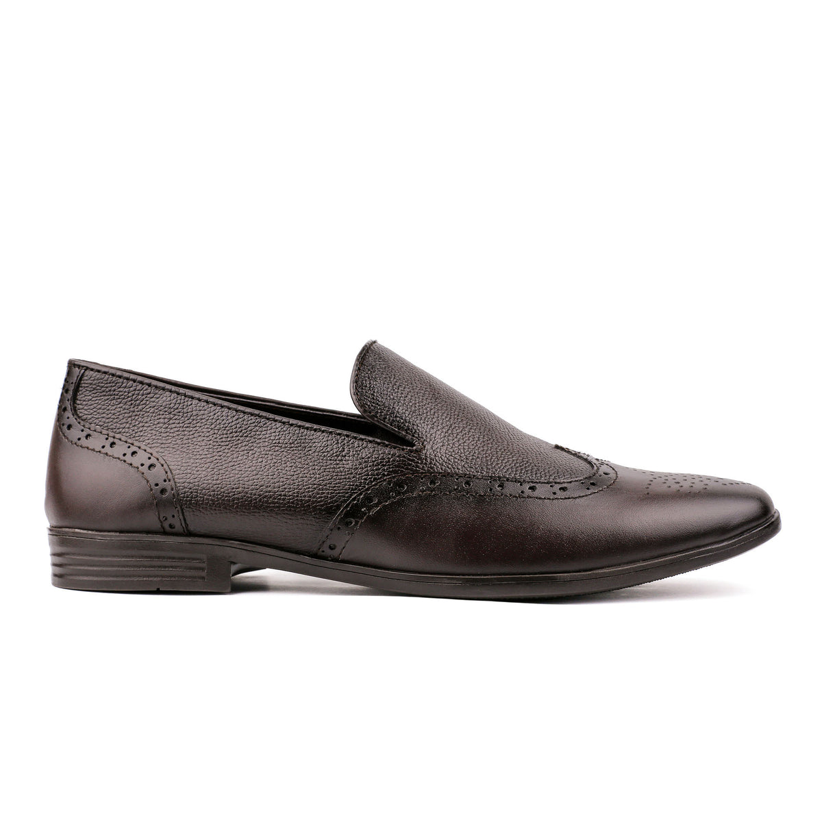 BROWN LEATHER BROUGE SHOES