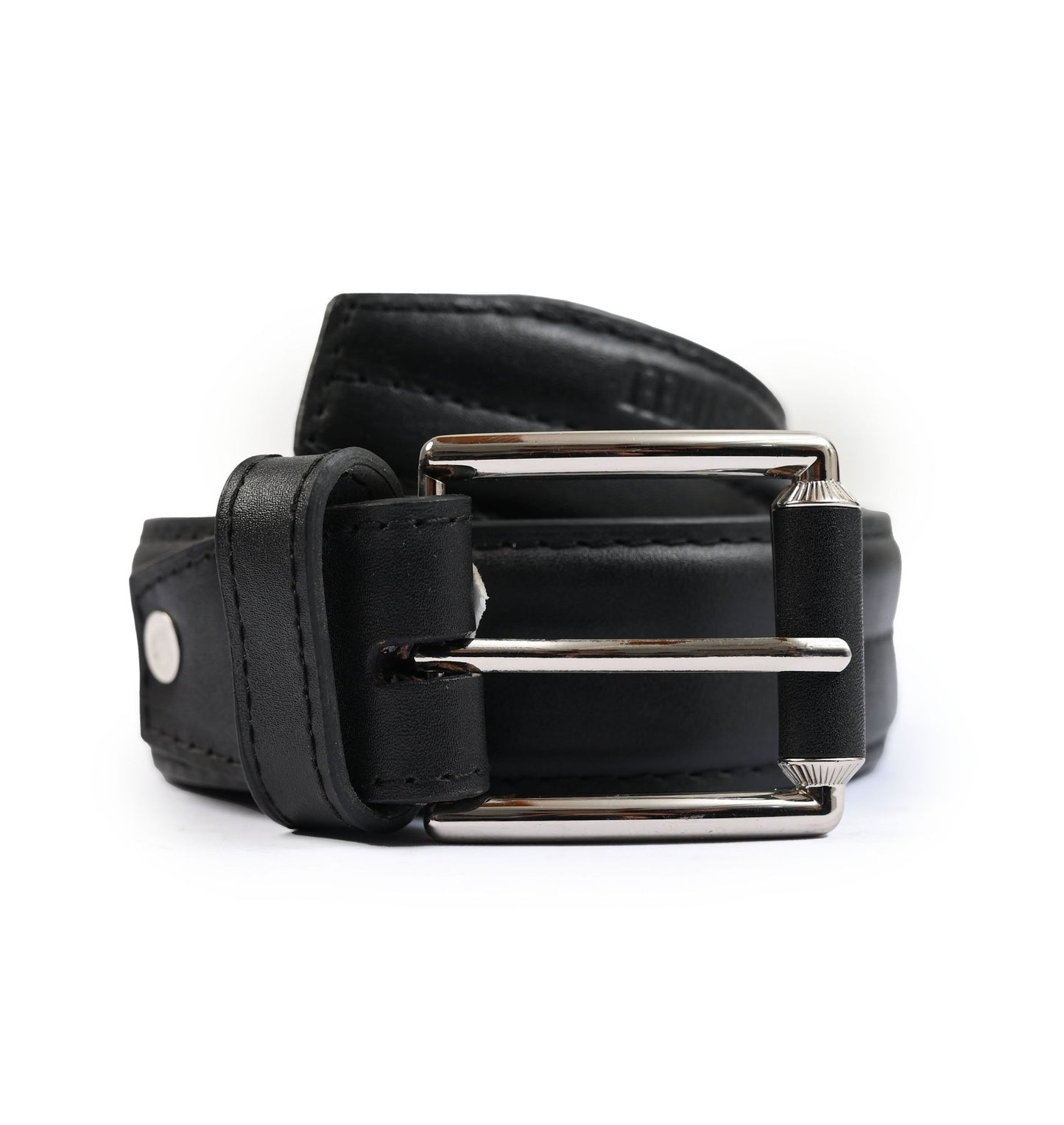BLACK ANILINE LEATHER BELTT - Hi-Street