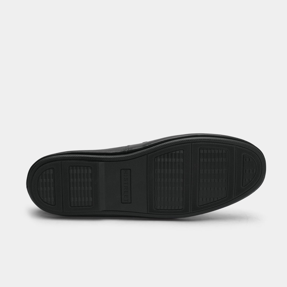 BLACK SPLIT LEATHER LOAFER - Hi-Street