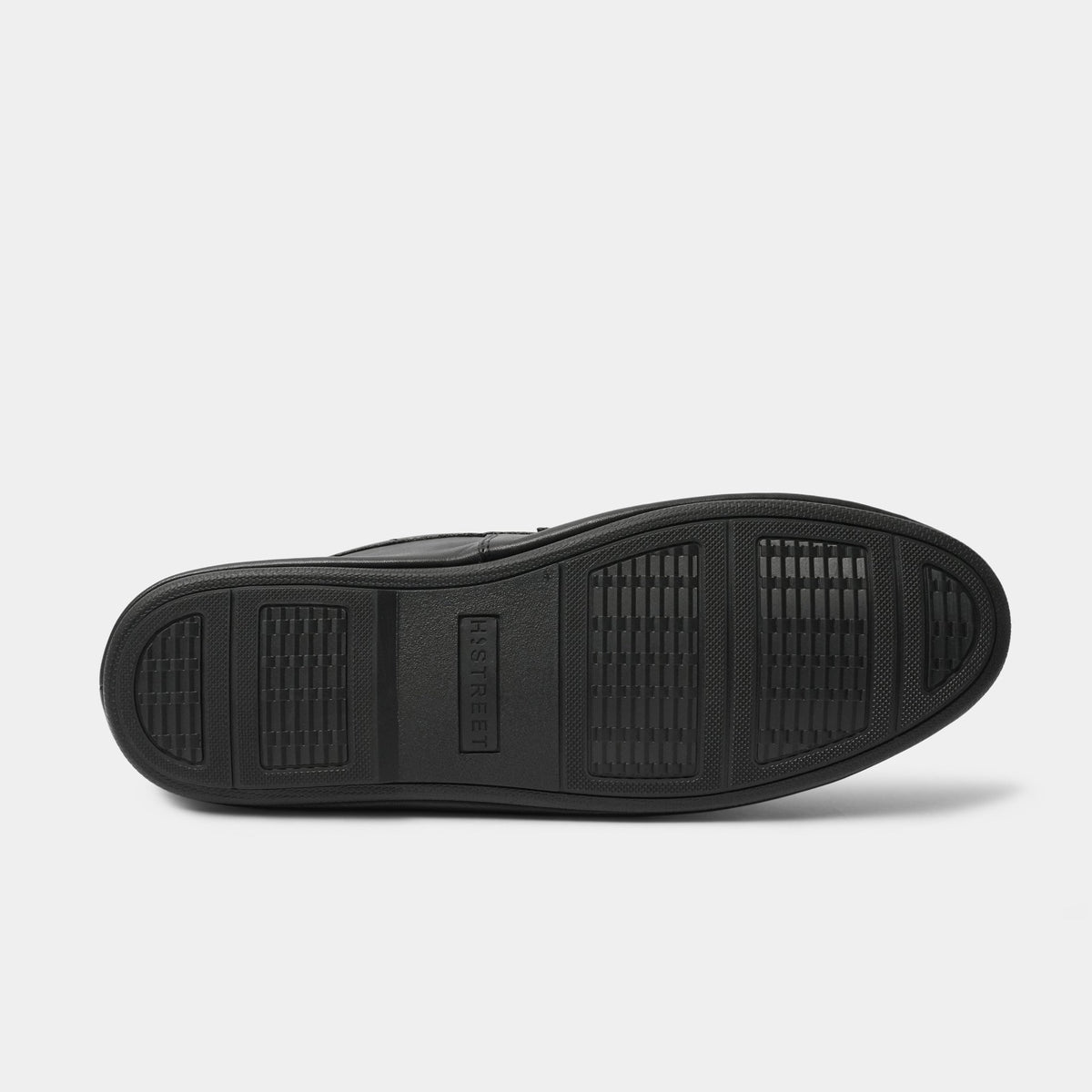 BLACK SPLIT LEATHER LOAFER - Hi-Street