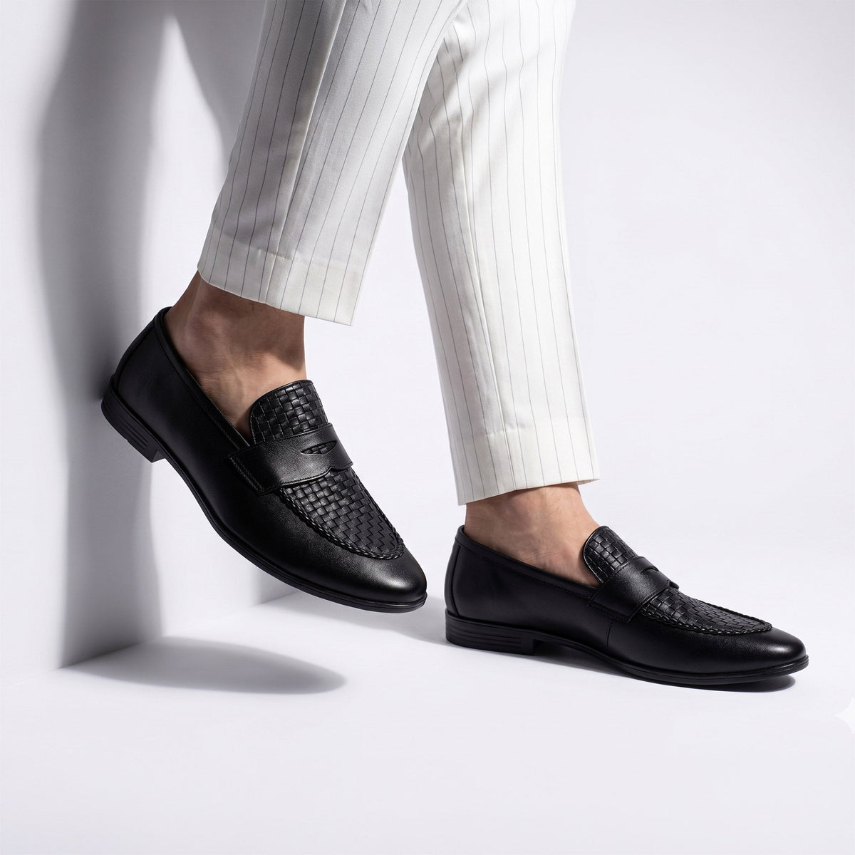 BRAIDED LEATHER FORMAL SHOES - Hi-Street
