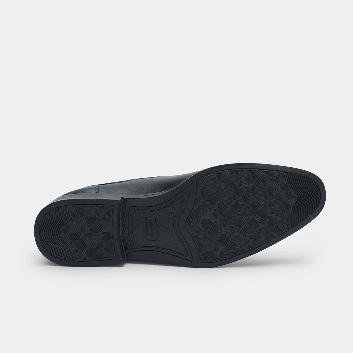 PLAIN BLACK LEATHER LACE UP SHOES - Hi-Street