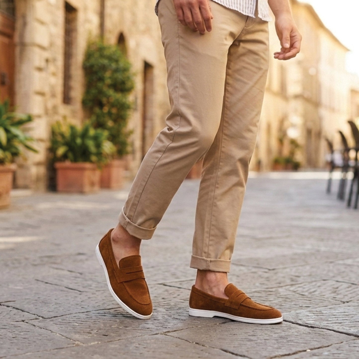 SUEDE LEATHER OLD MONEY SHOES - Hi-Street