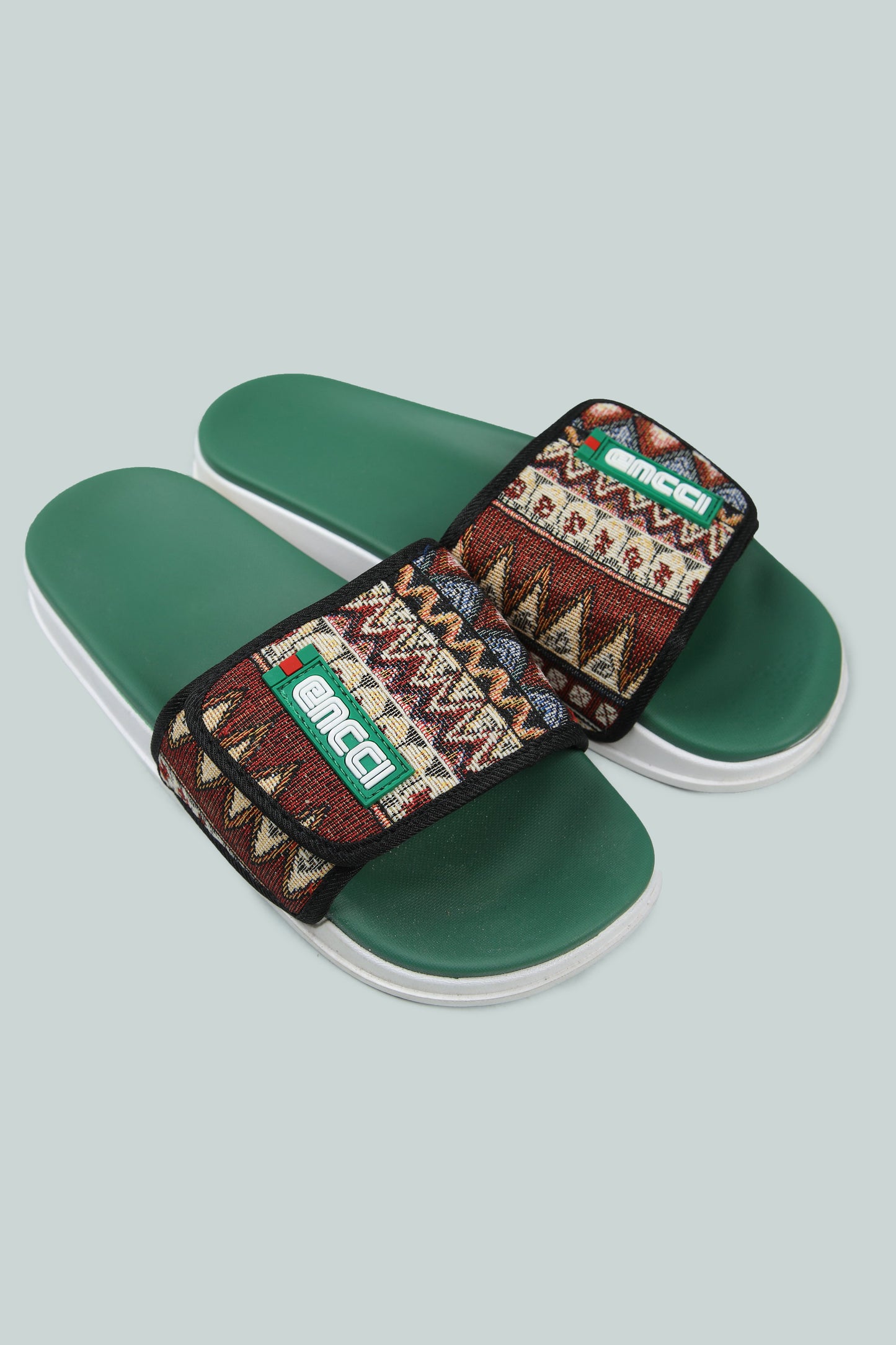 BROWN/GREEN CONTRAST FLIP FLOP