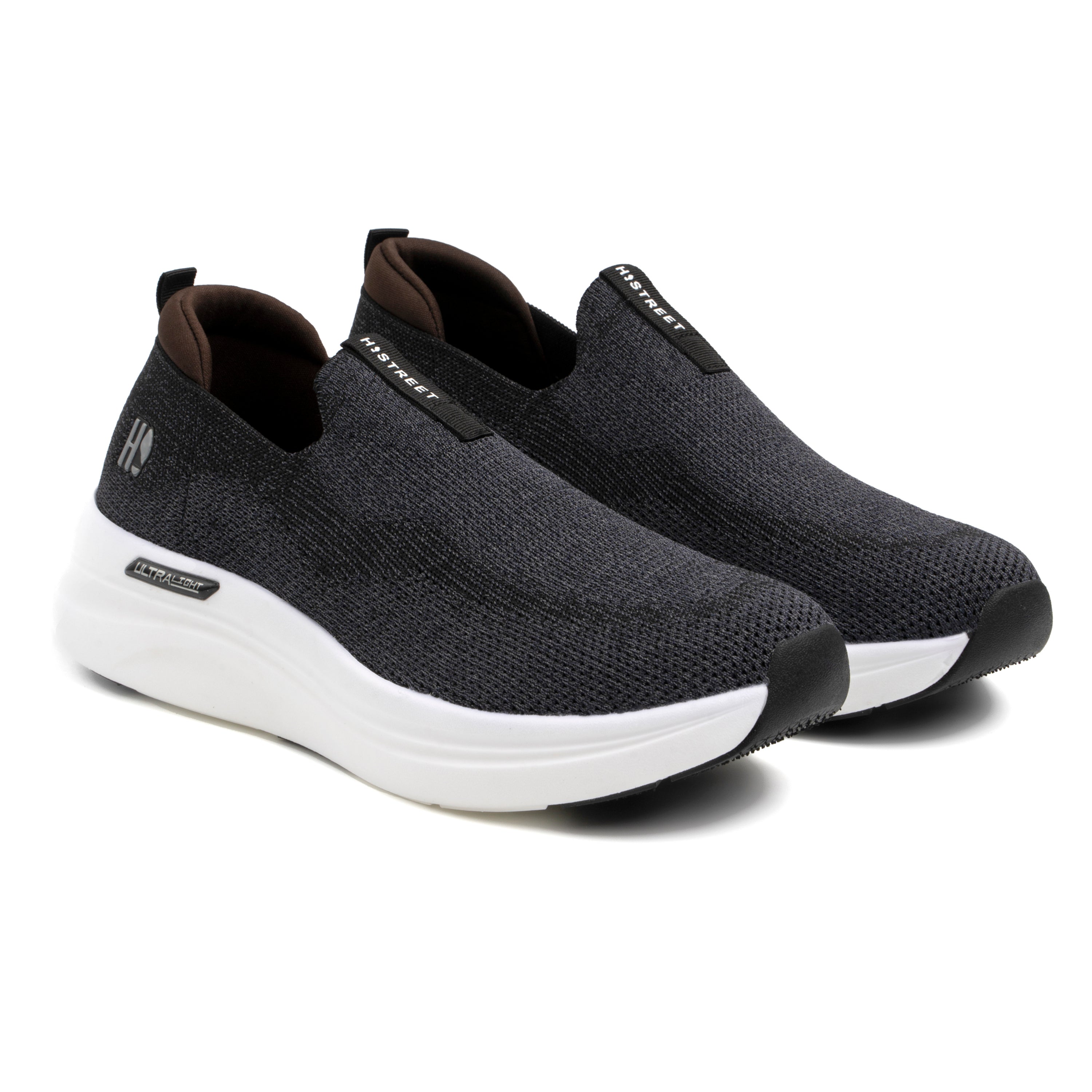 BLACK KNITED ULTRA LIGHT SHOES