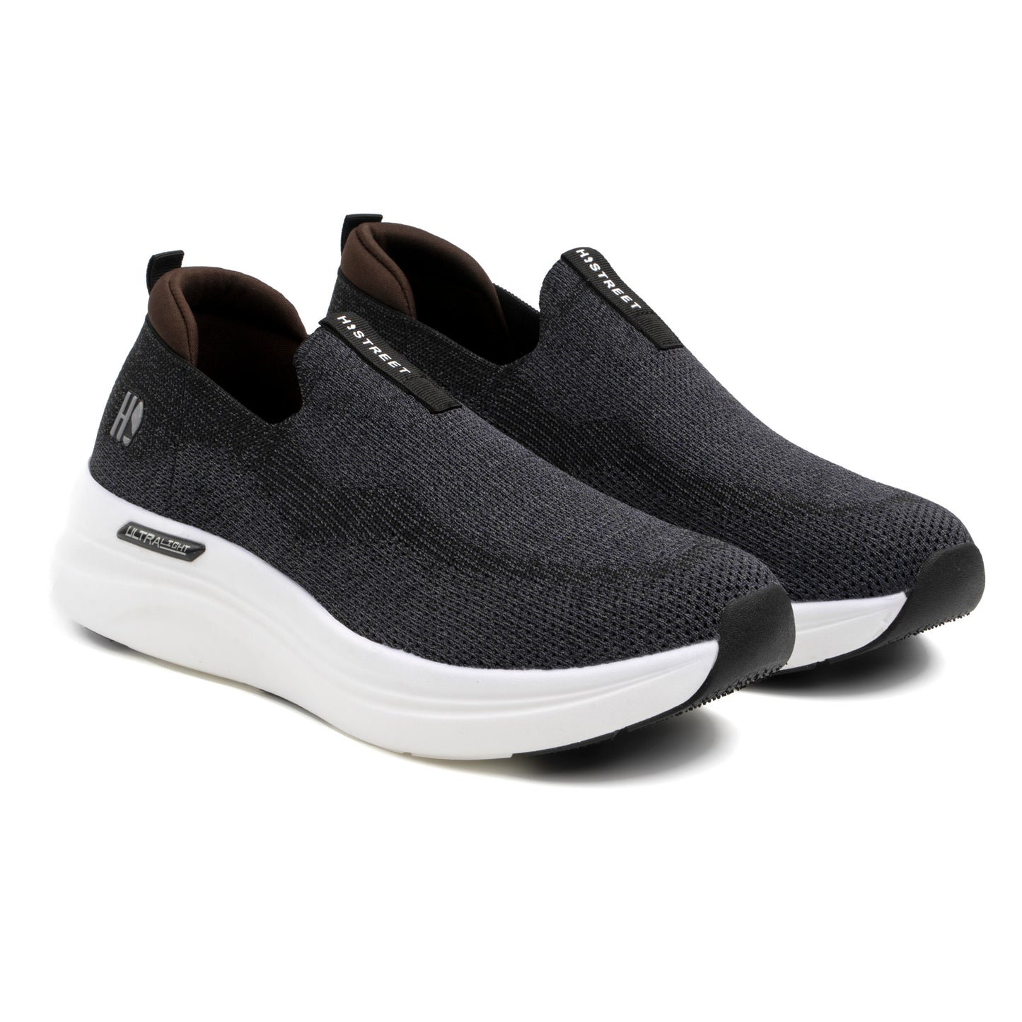 BLACK KNITED ULTRA LIGHT SHOES