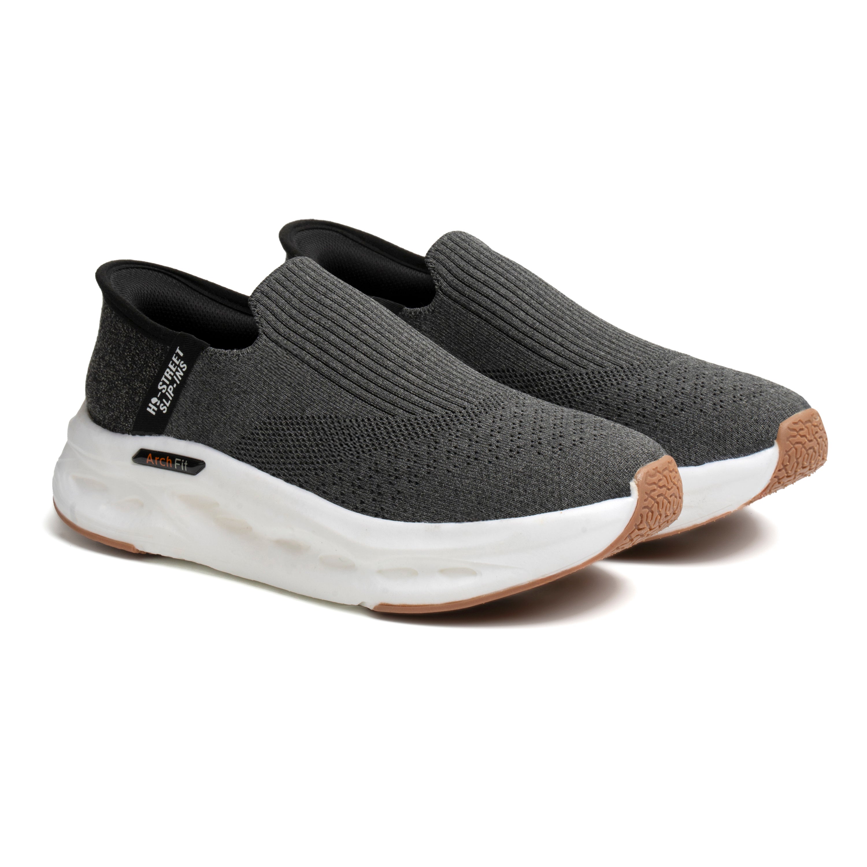 GREY KNITED SLIP IN SHOES