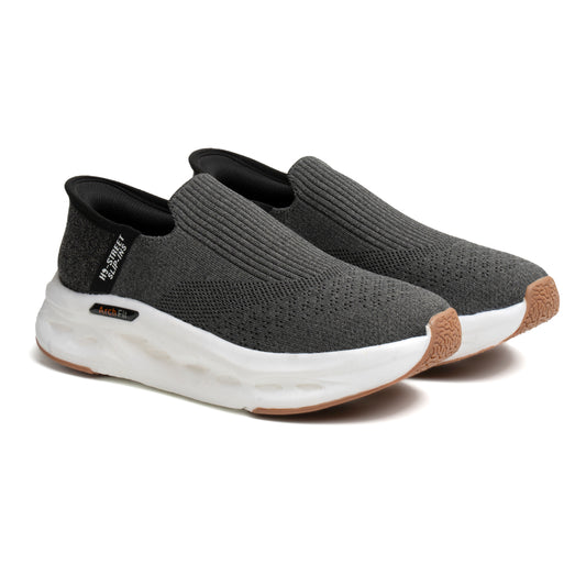 GREY KNITED SLIP IN SHOES