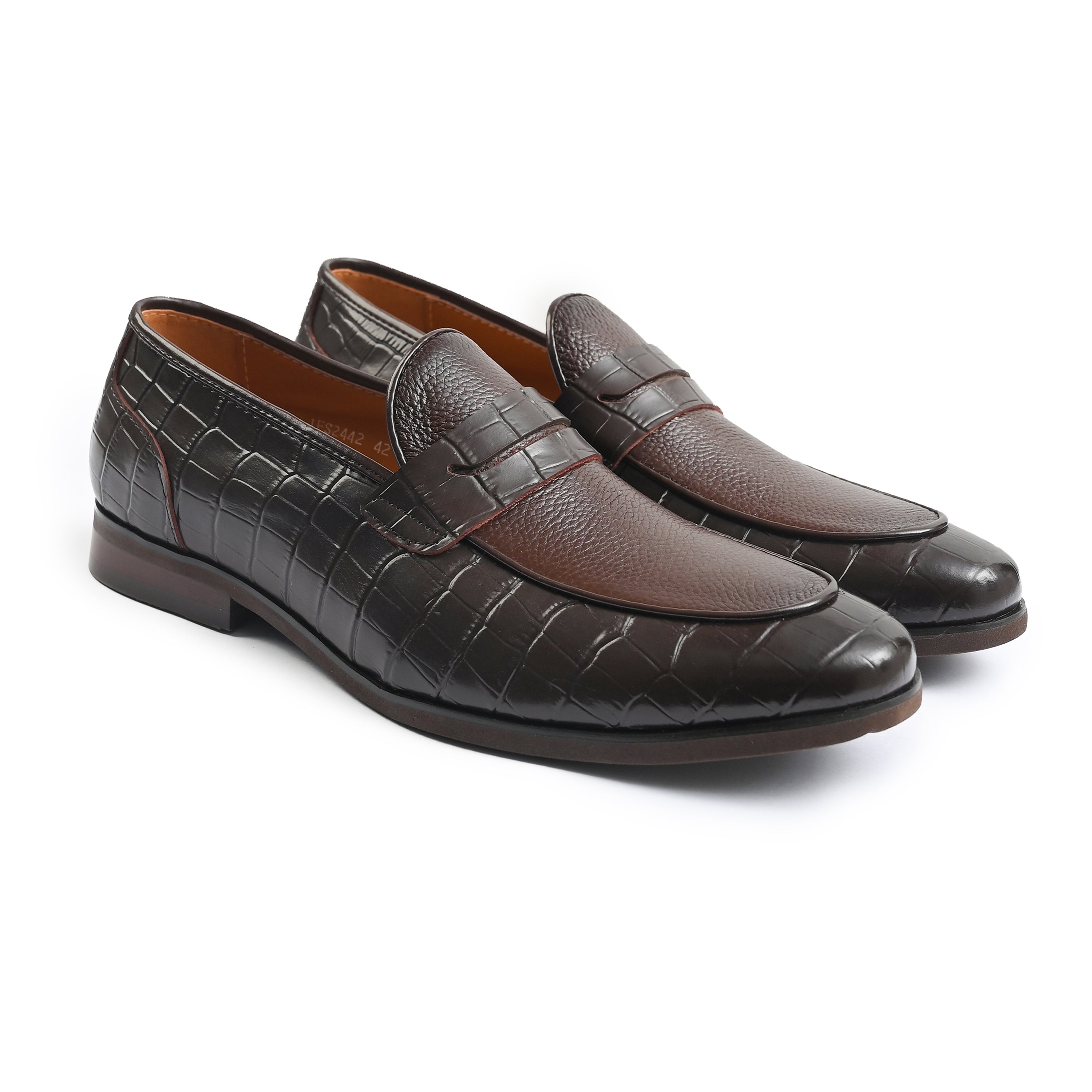 BROWN SPLIT LEATHER SHOES