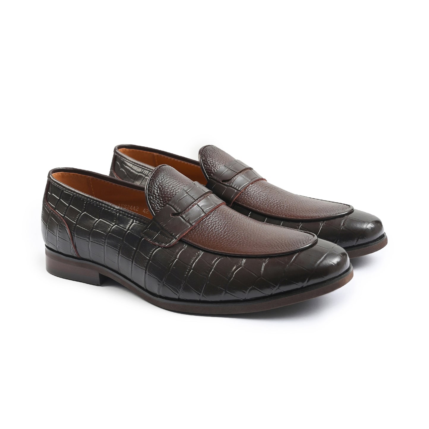BROWN SPLIT LEATHER SHOES