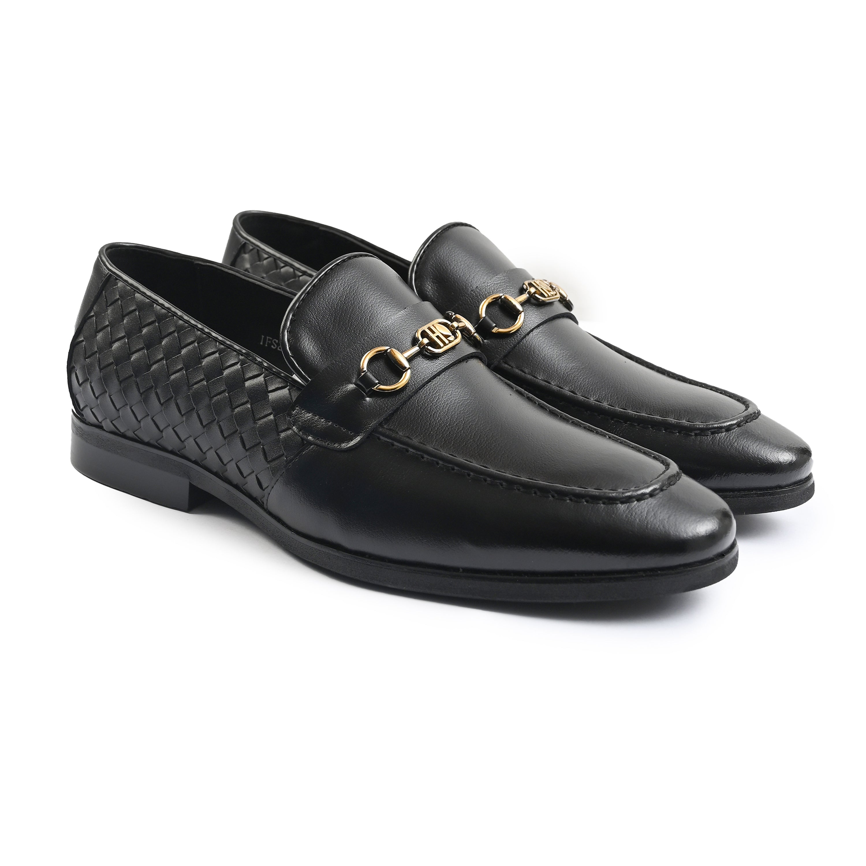 BLACK MILT TEXTURED SHOES