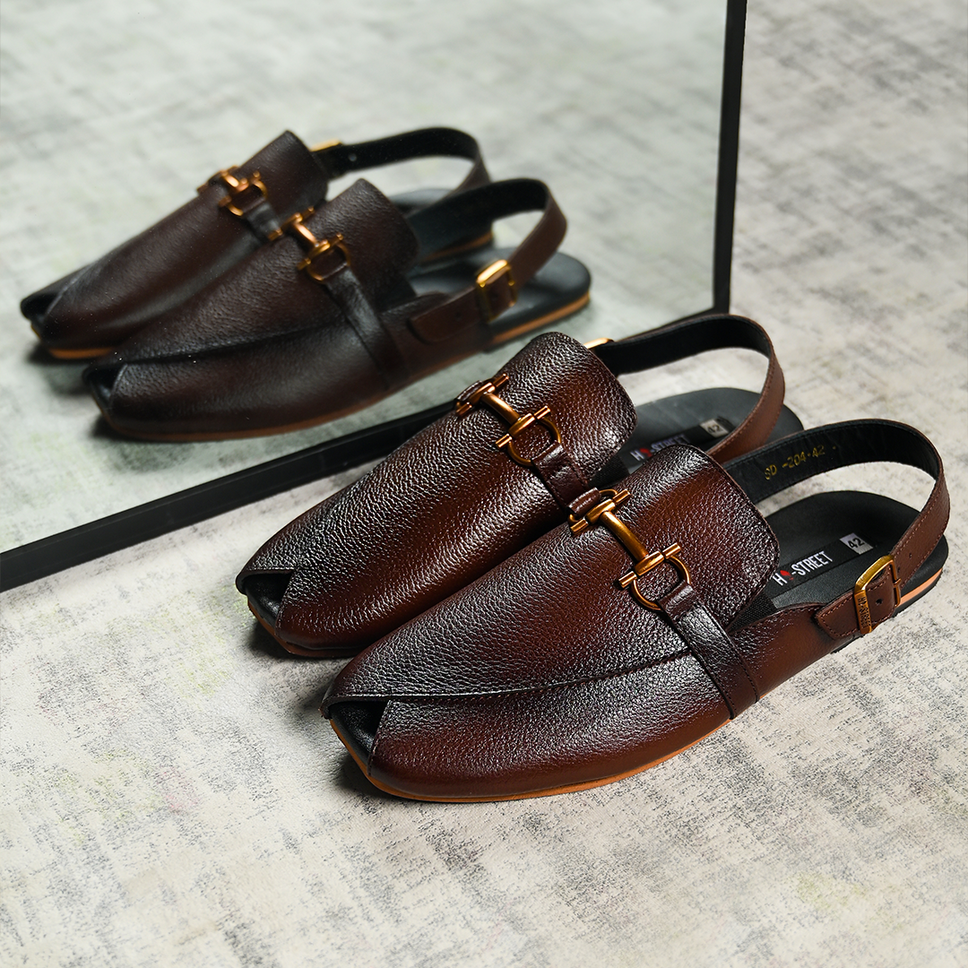 CLASSIC BROWN MILT LEATHER SANDAL