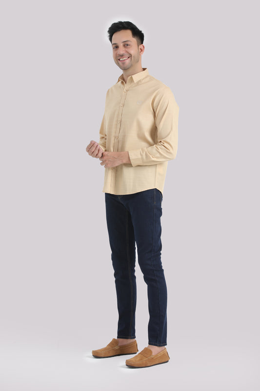 Textured Basic Cotton Shirt