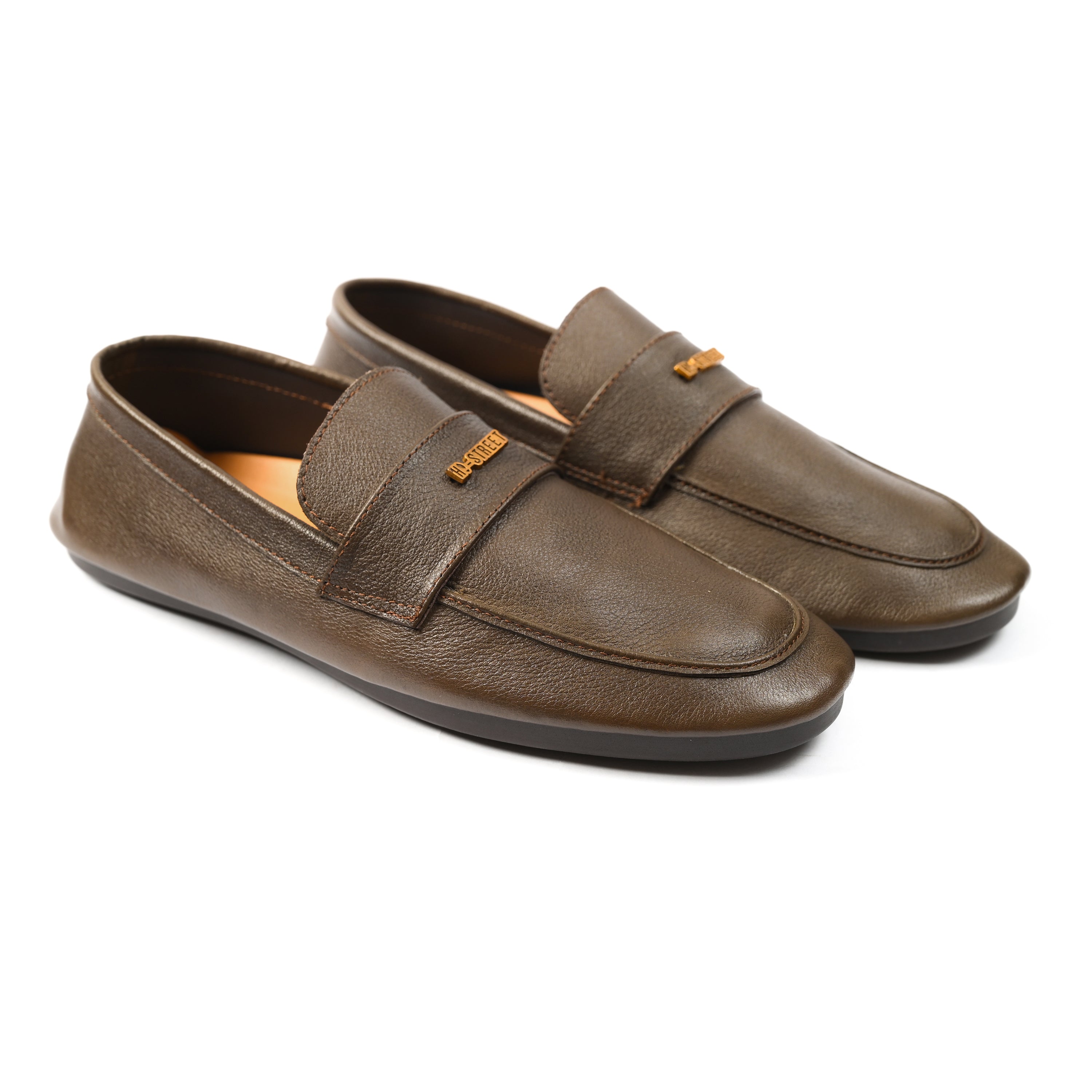 brown moccasins