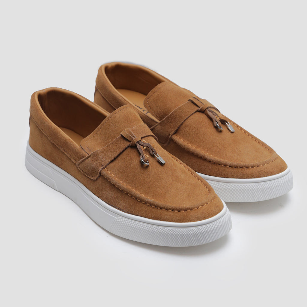 SUEDE SHOES WITH PLIM SOLE