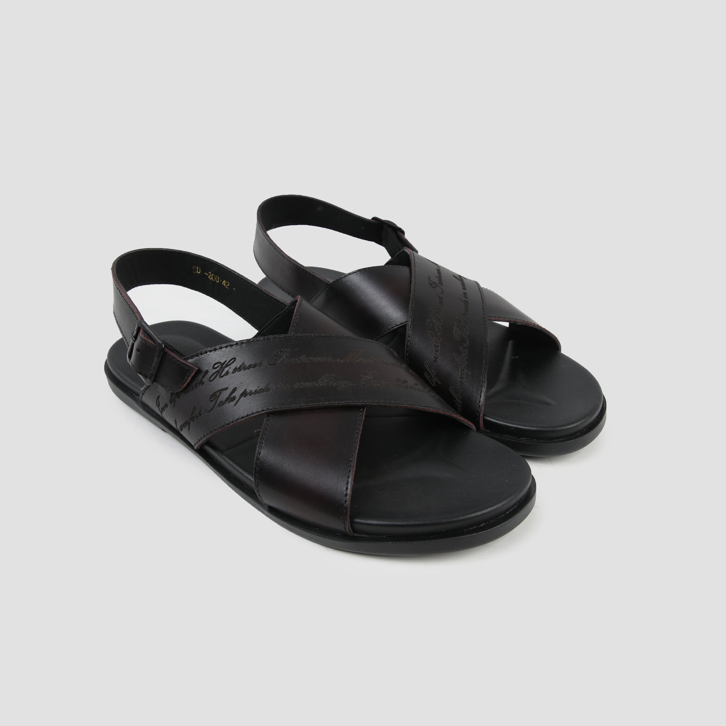 CROSS STRIPE LEATHER SANDAL