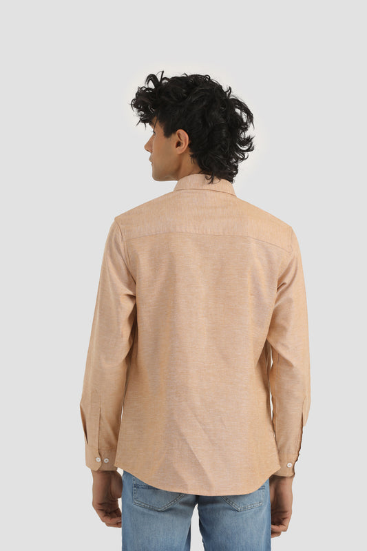 BROWN BASIC COTTON SHIRT