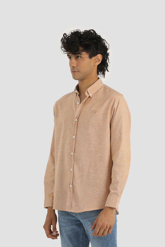 BROWN BASIC COTTON SHIRT