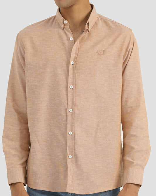 BROWN BASIC COTTON SHIRT