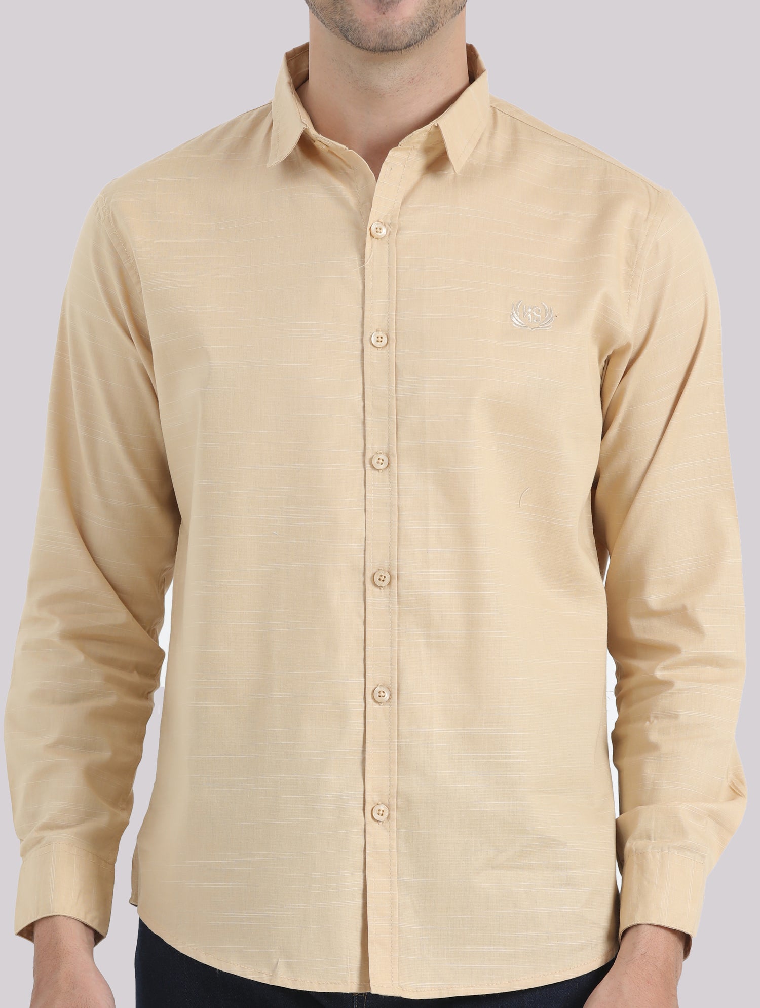 Textured Basic Cotton Shirt