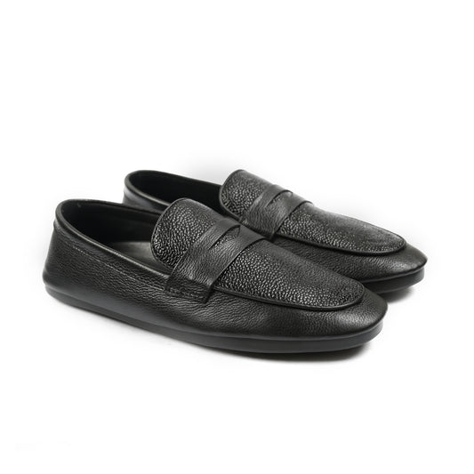 SOFT TEXTURED LEATHER LOAFERS