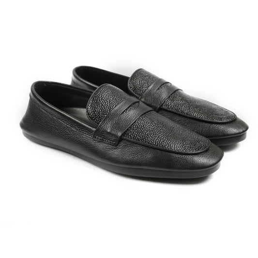 SOFT TEXTURED LEATHER LOAFERS