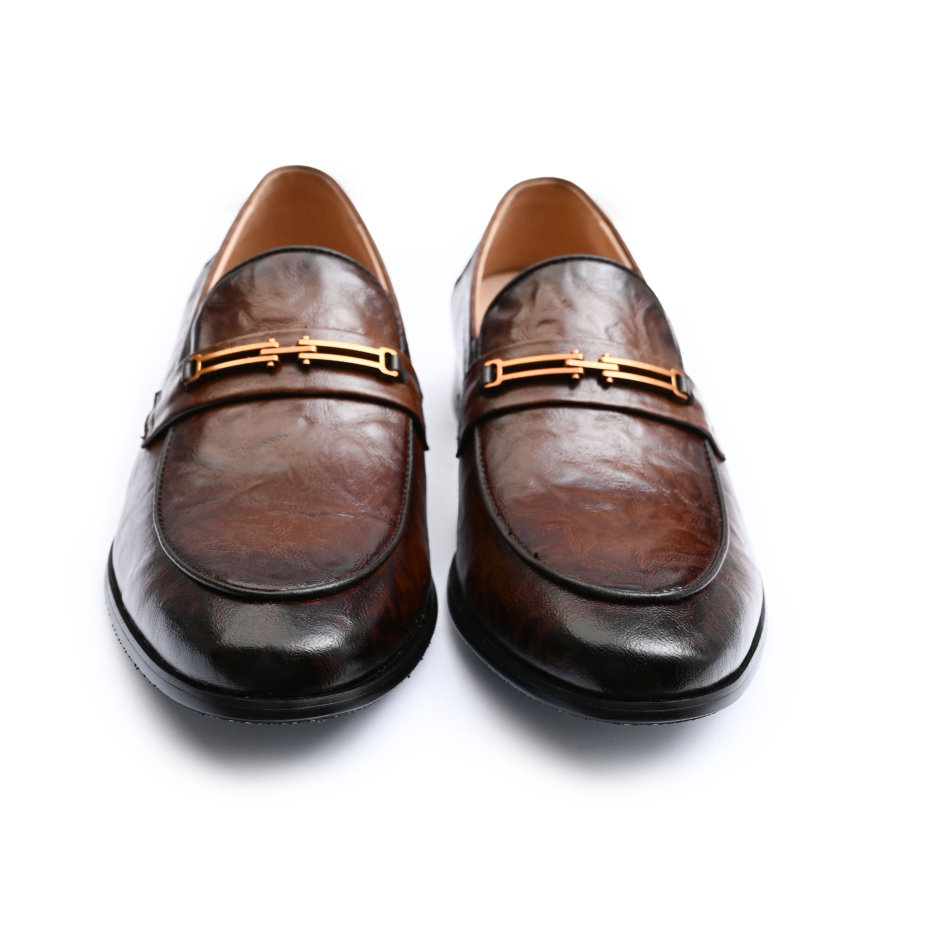 BROWN TEXTURE SKIN SHOES