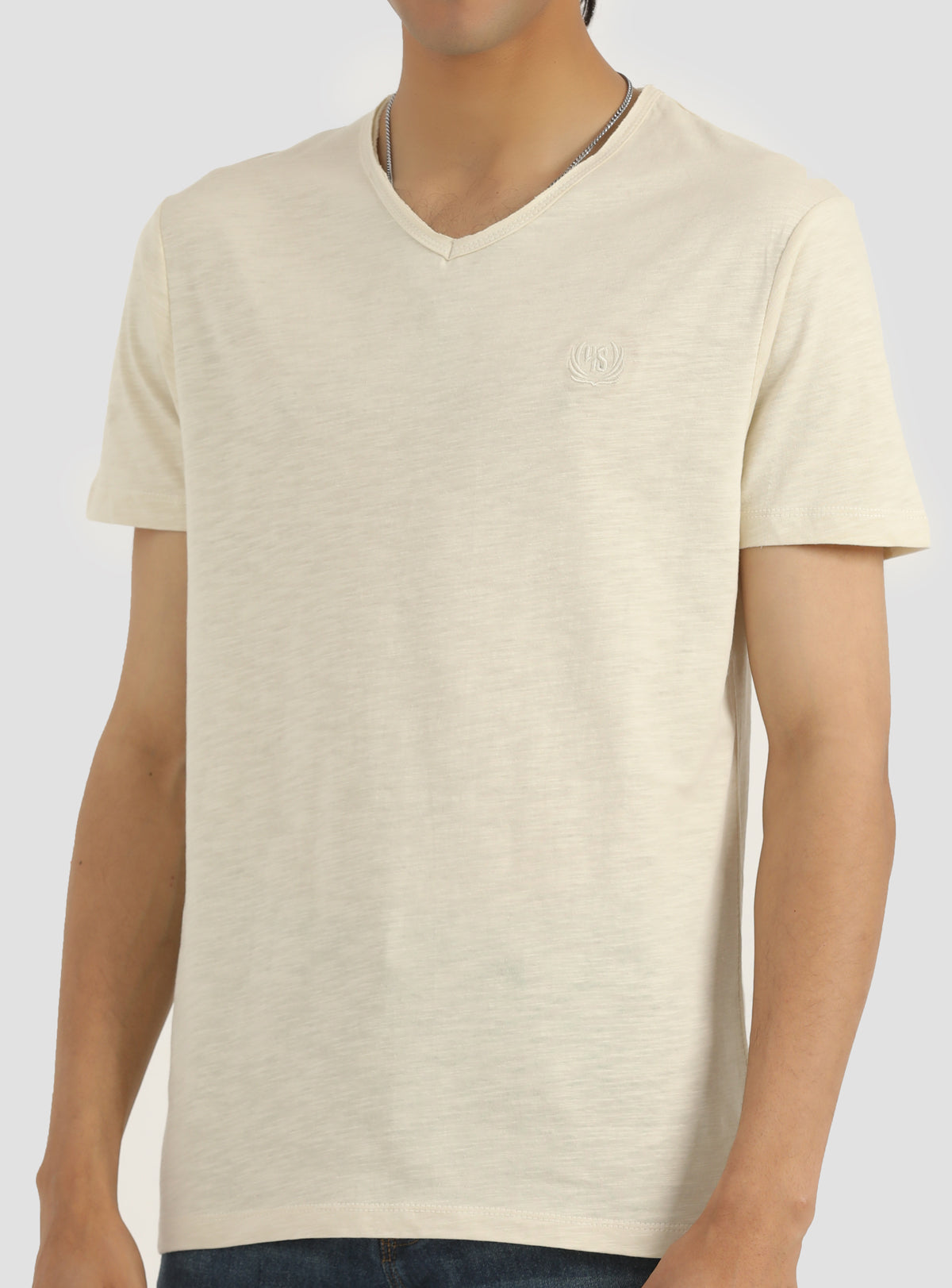 V NECK BASIC T-SHIRT