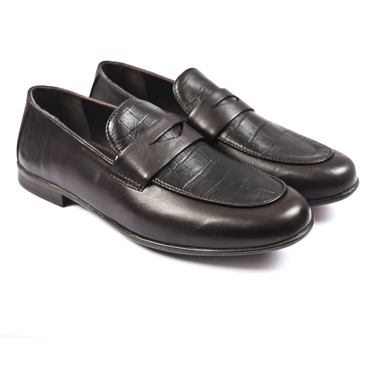 BROWN SPLIT LEATHER SHOES