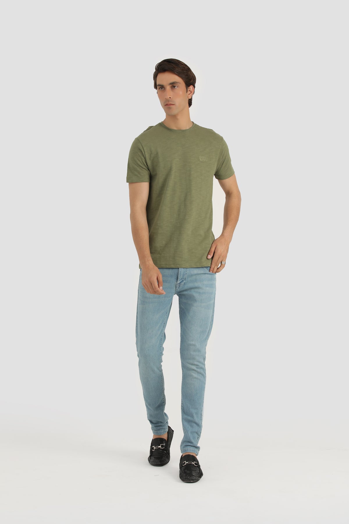 ROUND NECK SLUB T-SHIRT