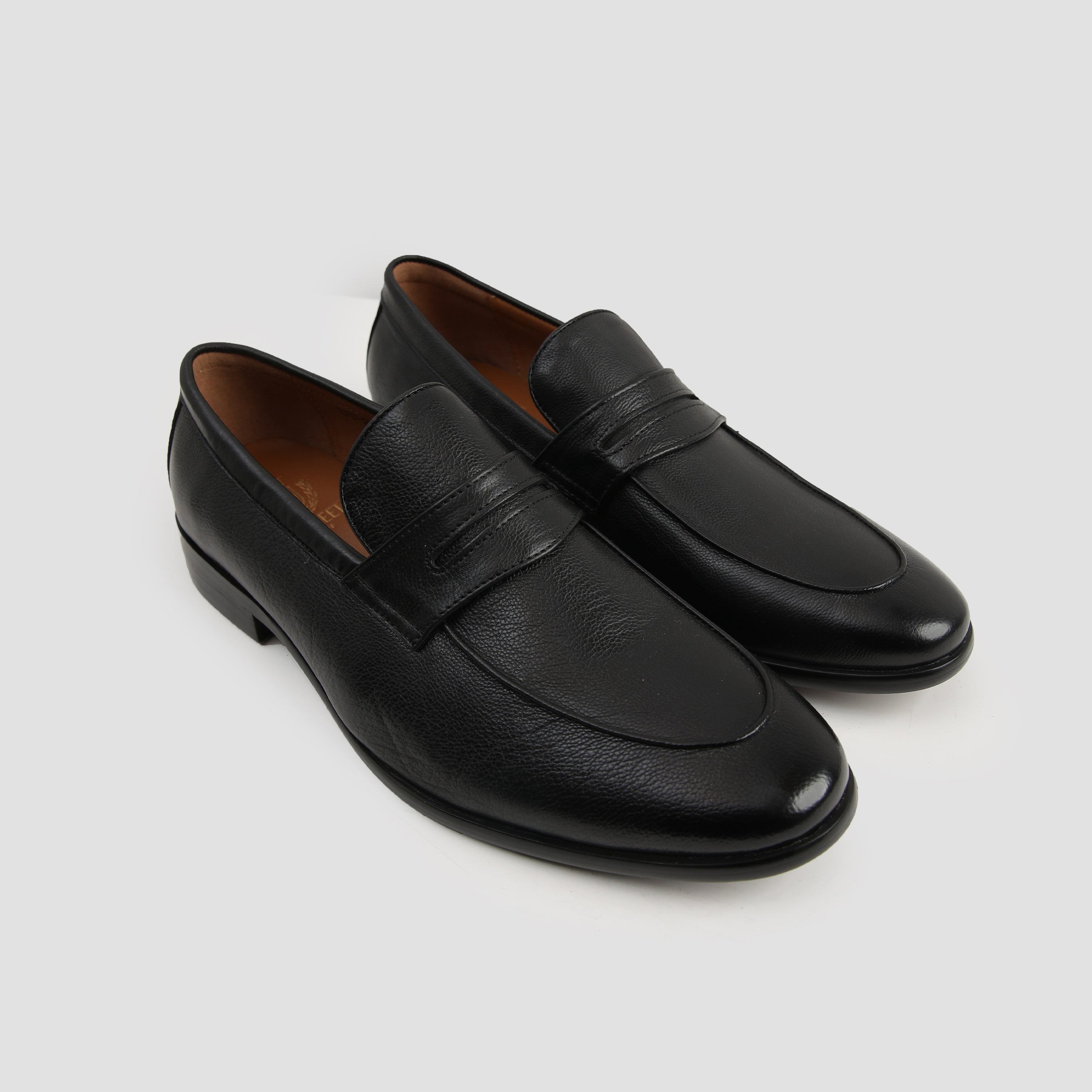 BLACK MILT LEATHER LOAFER