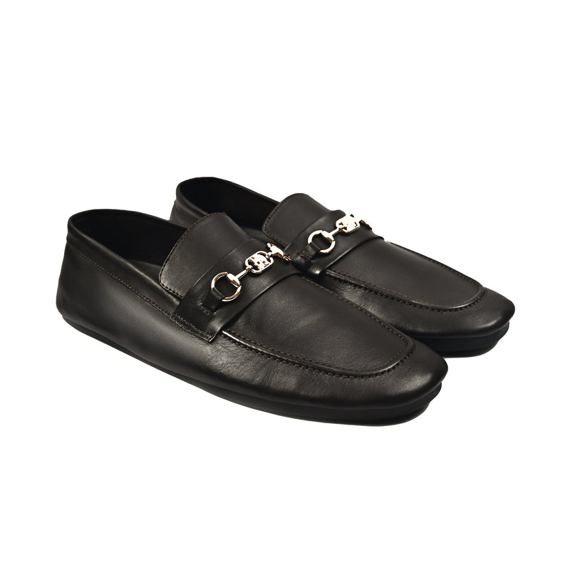 COFFEE SOFT LEATHER SHOES
