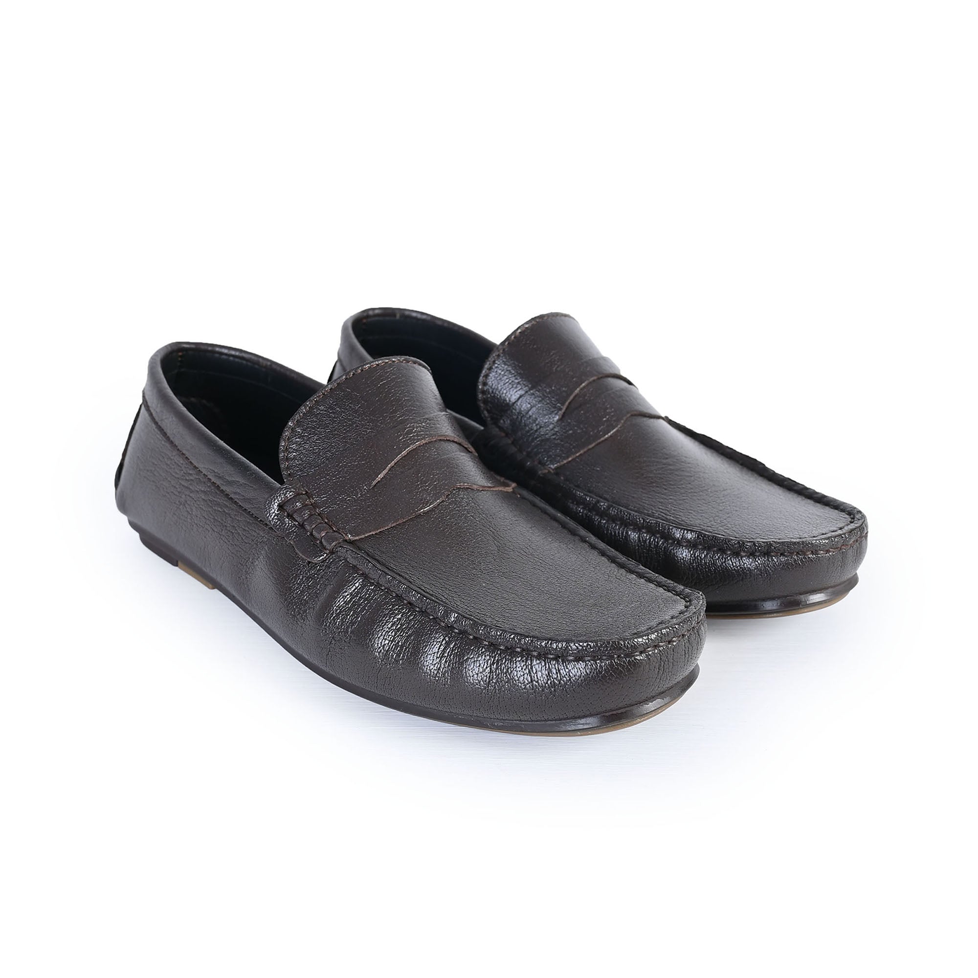 COFFEE SOFT LEATHER SHOES