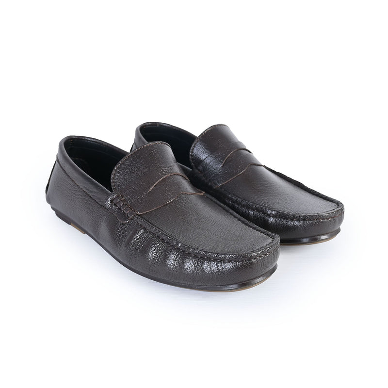 COFFEE SOFT LEATHER SHOES
