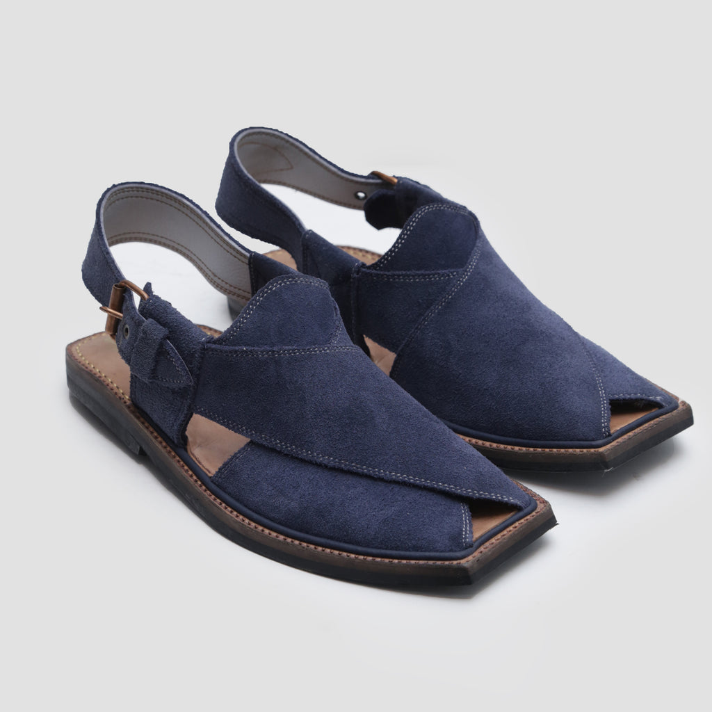 NAVY SUEDE LEATHER CHAPPAL