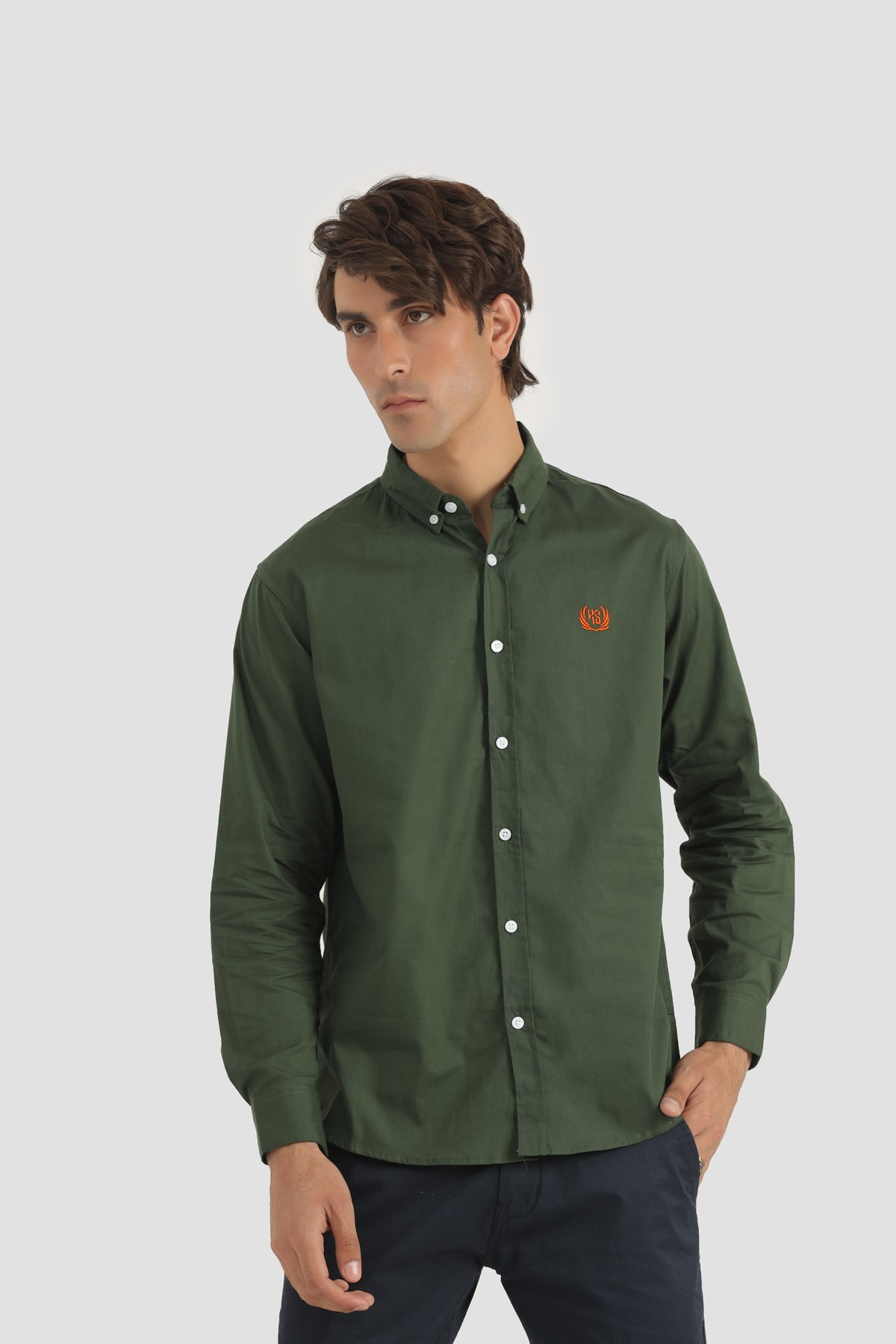 GREEN COTTON SHIRTS