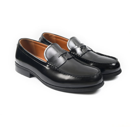 BLACK PATEND LEATHER LOAFER