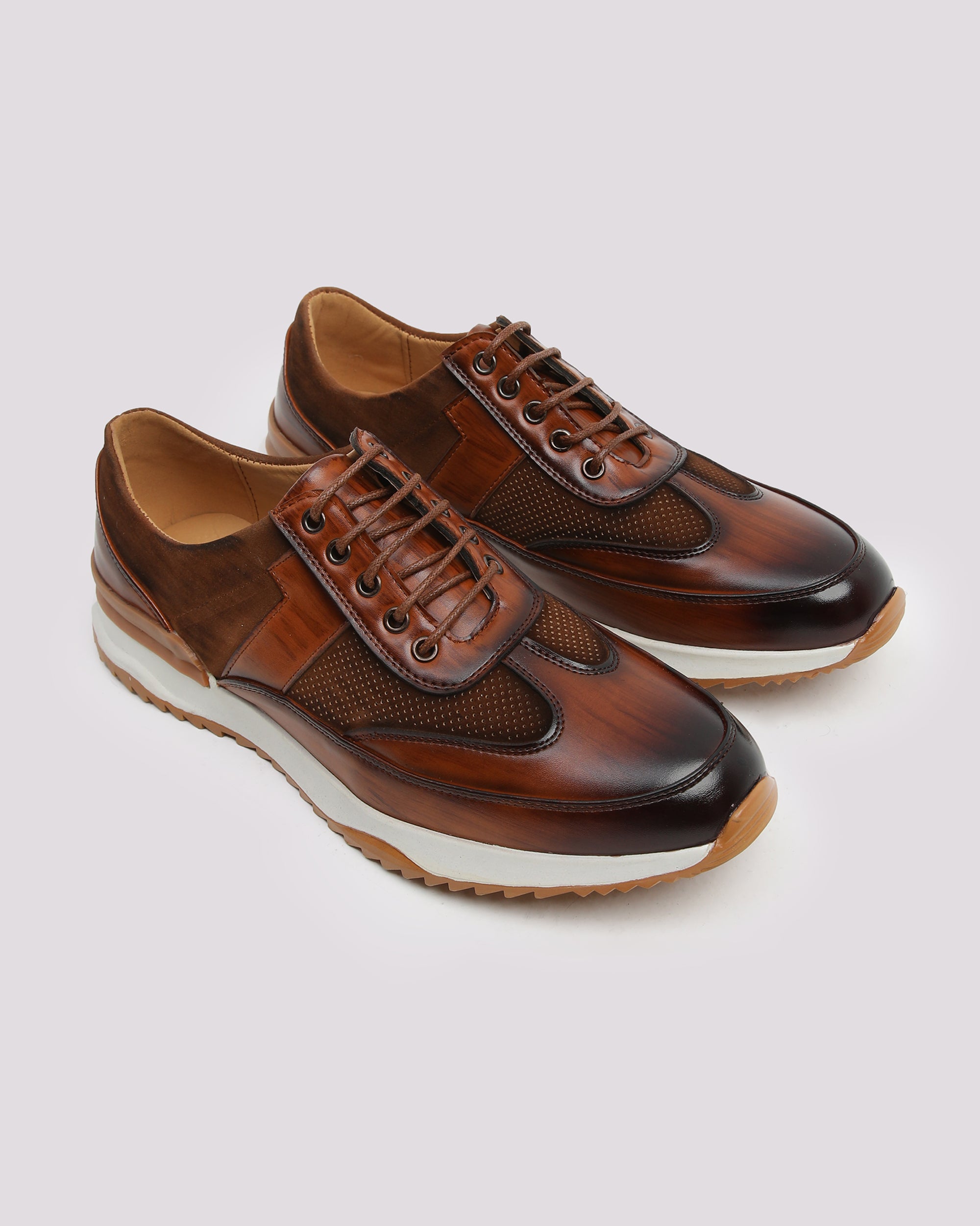 Brown Brush Up Retro Sneaker